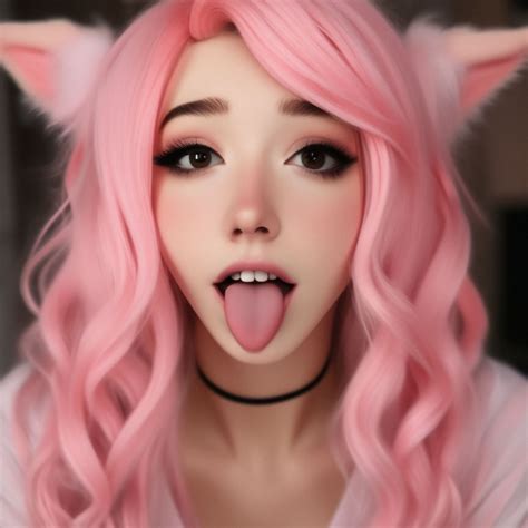 «Pink hair, belle delphine, ahegao» — картинка создана в Шедевруме