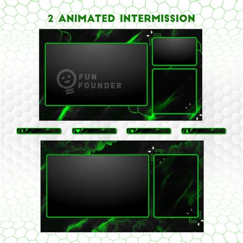 Buy Green Night Animated Stream Overlay Pack Twitch Overlay Online in ...