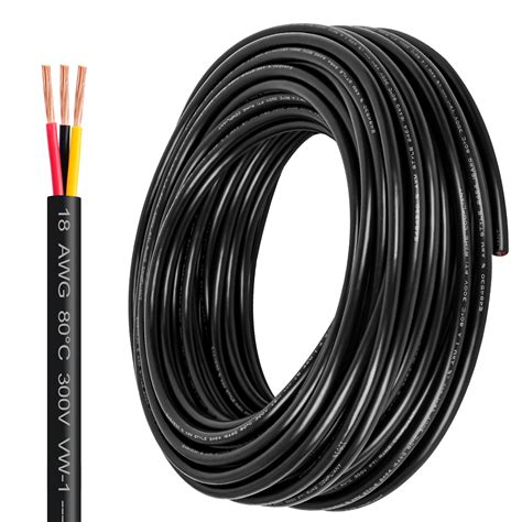 Snapklik.com : 18 Gauge Wire 3 Conductor,18 AWG Electrical Wire ...