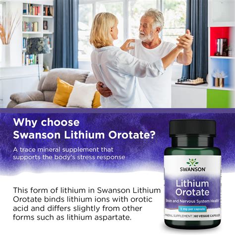 Swanson Lithium Orotate Antioxidant Mood Emotional Wellness Behavior ...