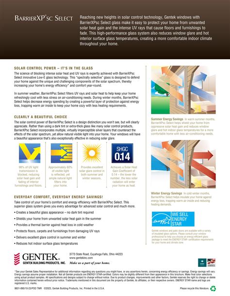 Gentek Building Products, Inc., Catalogs, BarrierXP SC Select | ARCAT