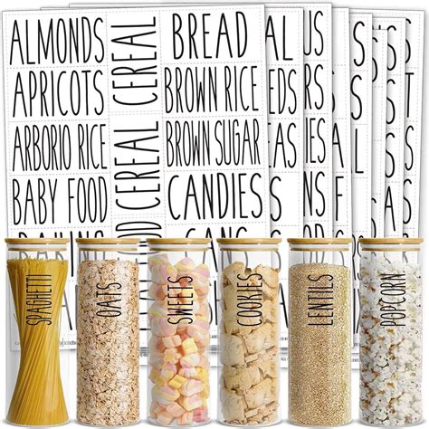 Talented Kitchen 136 Kitchen Sticker Labels for Food Containers ...