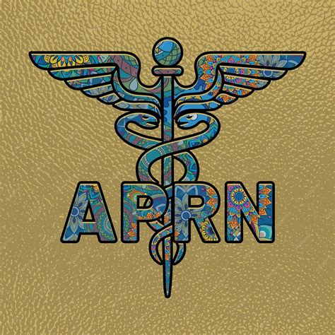 Premium Vector | Aprn nurse medical symbol caduceus aprn nurse practitioner vector coloring ...