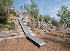 Playground slide upskirts