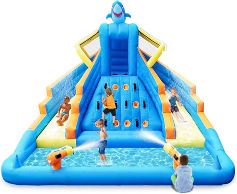 COCOFISH Inflatable Water Slide, 13FT Shark-Themed Large India | Ubuy