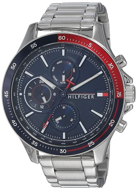 Tommy Hilfiger Bank Analog Blue Dial Men's Watch-TH1791718W/NETH1791718 ...