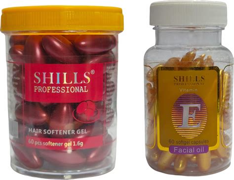 SHILLS PROFESSIONAL Vitamin E Hair Softener Gel Capsules & Vitamin E ...