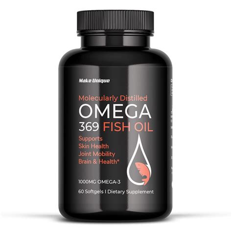 Make Unique Omega 369 Fish Oil Supplement Supports Skin Health Joint ...