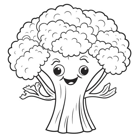Broccoli Clipart Black And White