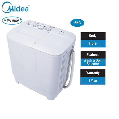 Image result for Midea Semi Auto Washing Machine