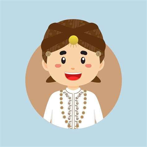 Avatar of a West Java Indonesian Character 21883273 Vector Art at Vecteezy