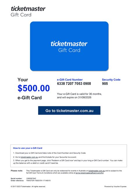 Ticketmaster Gift Card