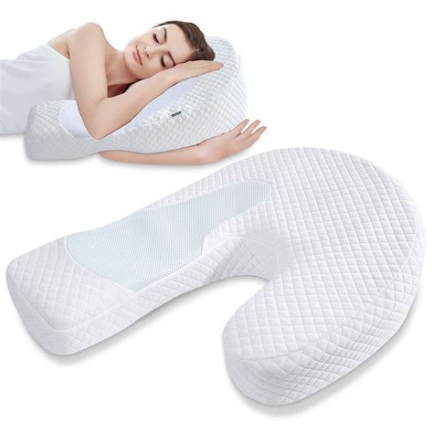 HOMCA Side Sleeper Pillows for Adults, Memory Foam U Shaped Body ...