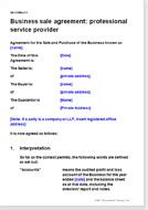 Service business sale agreements - sell your business