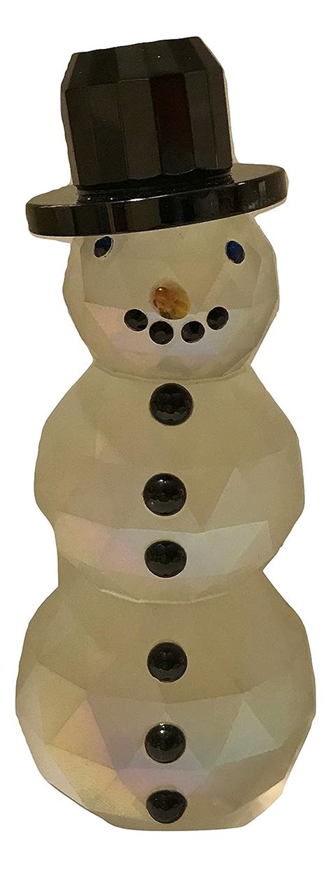 Simon Design Frosted Crystal Snowman Paperweight Figurine - 4.5 ...