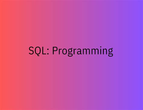 SQL Programming 的图像结果