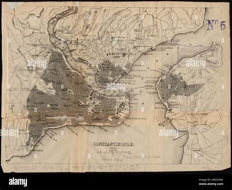 Constantinople map hi-res stock photography and images - Alamy