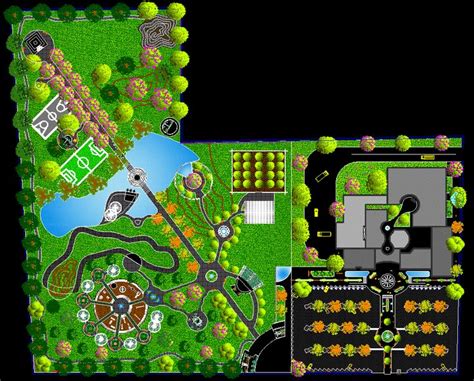 landscape drawing autocad