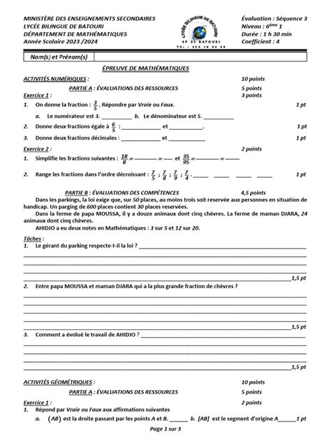 Image result for Tutorial Exercise En Math En 6Eme