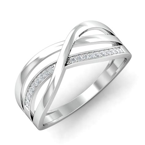 KuberBox 18k (750) White Gold and Diamond Ring : Amazon.in: Fashion
