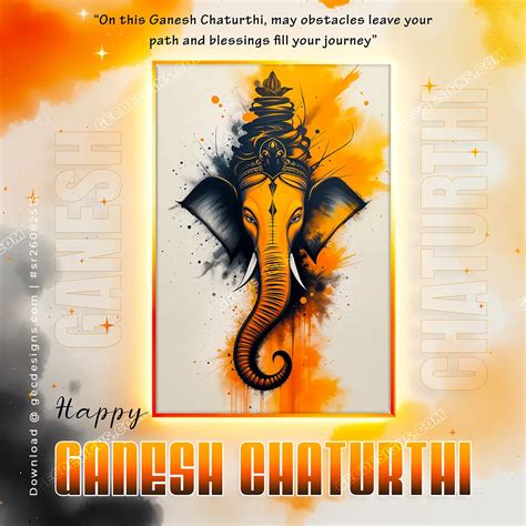 Happy Ganesh Chaturthi 2025 Wishes, Image of Artistic Lord Ganesha in ...