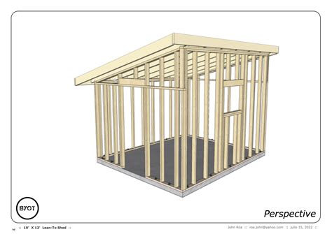 LEAN TO SHED PLANS (10' x 12') — BYOTOOLS