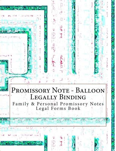 Buy Promissory Note - Balloon - Legally Binding: Family & Personal ...