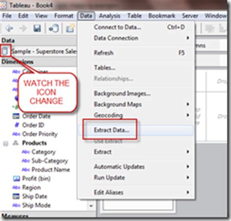 Image result for Tableau Creating Extracts
