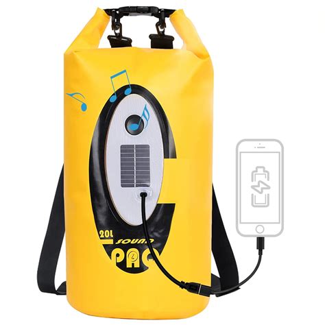 Floating Dry Bag Submersible Waterproof, with Bluetooth Speaker Solar ...