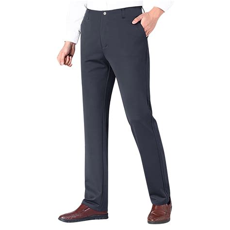 Dovford Portfolio Slim Fit Men's Dress Pants, Flat Front, Stretch ...
