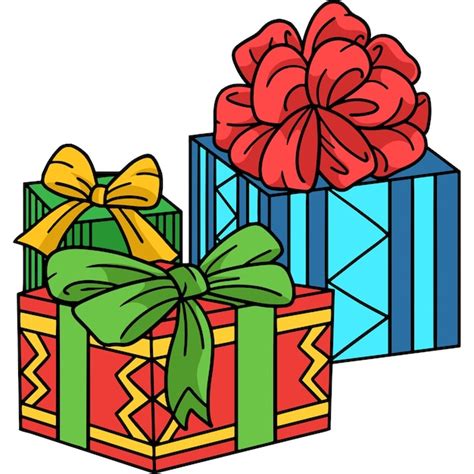 Geschenken Cartoon Gekleurde Clipart Illustratie | Premium Vector