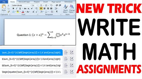 Image result for How to Write Math Formulas in Word