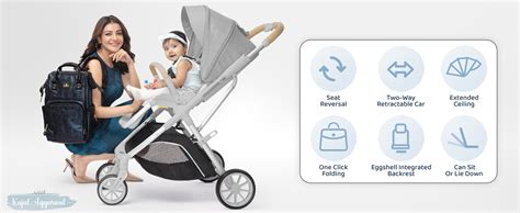 Buy StarAndDaisy Chariot Premium Baby Stroller with 5 Point Safety Belt ...