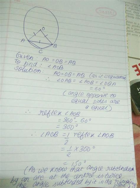 The chord of a circle is equal to its radius. the angle subtented by ...