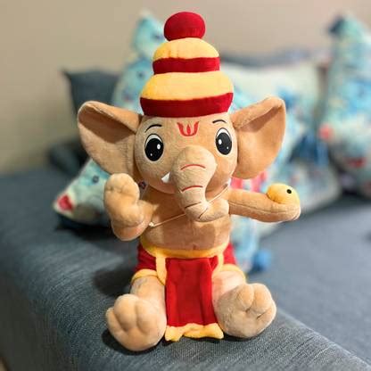 LADDOO Great Ganesha Re-recordable Musical Plush Toy - 15 inch - Great ...