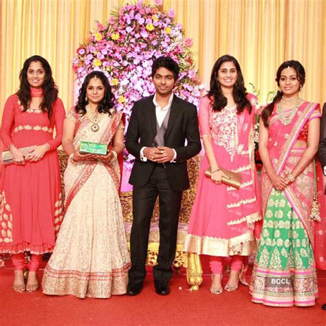 Shalini Ajith and Shamili during the wedding reception of GV Prakash ...