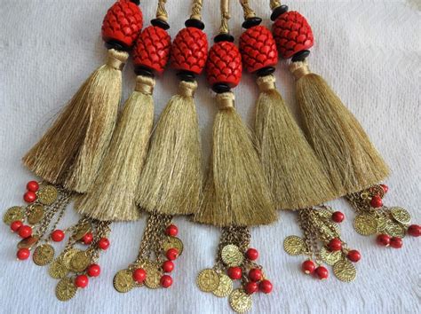 Long Beaded Tassel Pine Apple Charm Tassel Bridal Tassel - Etsy India