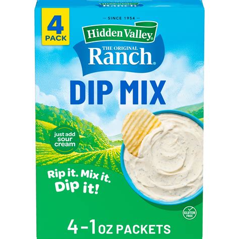 Shellfish Free? Hidden Valley Original Ranch Dips Mix, Gluten Free ...