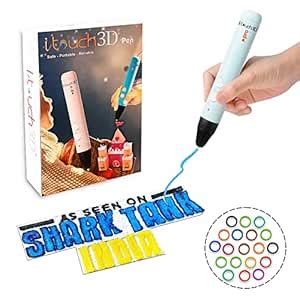 WOL3D I Touch Pro 3D Pen – Blue | Includes 20 PLA Filaments (5m Each ...