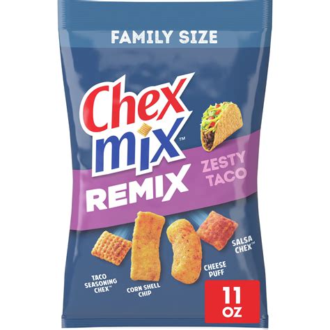 Chex Mix Remix Zesty Taco, Cheesy, Bold Flavor Snack Pack with Crispy ...