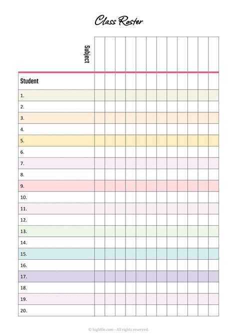 Image result for Example of Class List