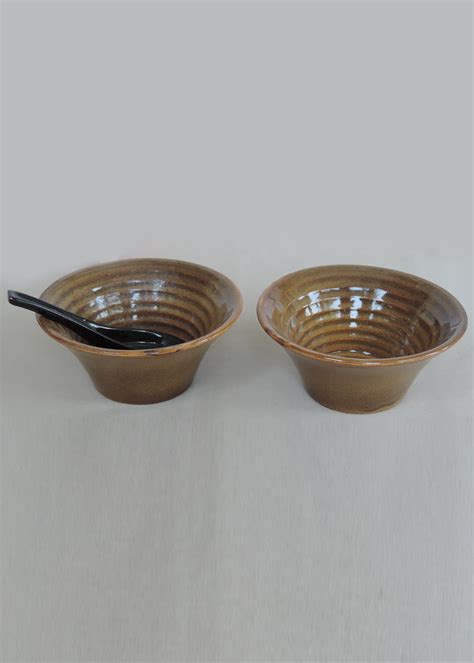 Get Drab Brown Ramen Bowl- Set of 2 at ₹ 599 | LBB Shop