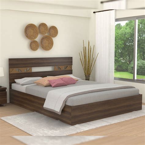 Salmacis Queen Bed – Solid Wood Walnut Finish | DF2H – Direct Factory ...