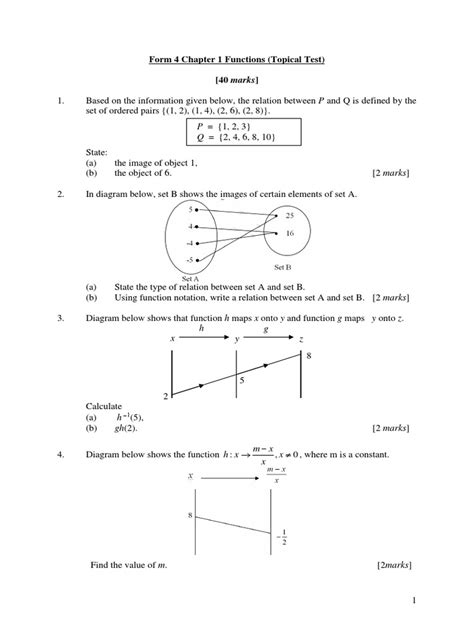 Add Math Form 4 Chapter 1 Function 的图像结果
