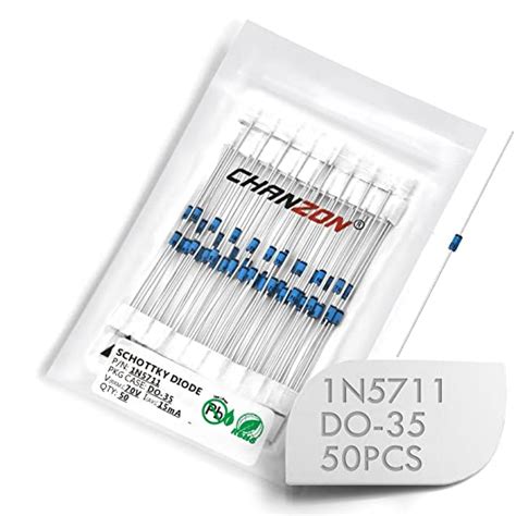 (Pack of 50 Pieces) Chanzon 1N5711 Schottky Barrier Rectifier Diodes ...