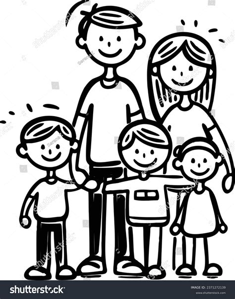Vector Family Stick Figures Stick Family Stock Vector (Royalty Free ...