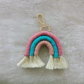 Knot-it-All @ Qudsazz Handmade Macrame Rainbow keychain | Rainbow charm ...