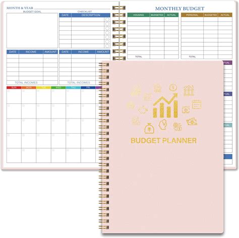 Amazon.com : Colorful Monthly Budget Planner 2025-2026 - Financial ...