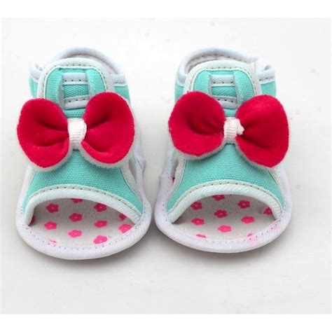 Bow Style Green Color Velcro Flats (3 to 9 Months) For Baby Boys ...