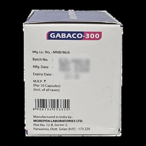 GABACO 300MG CAPSULE 10’S: Uses, Price, Side Effects, & Generic ...